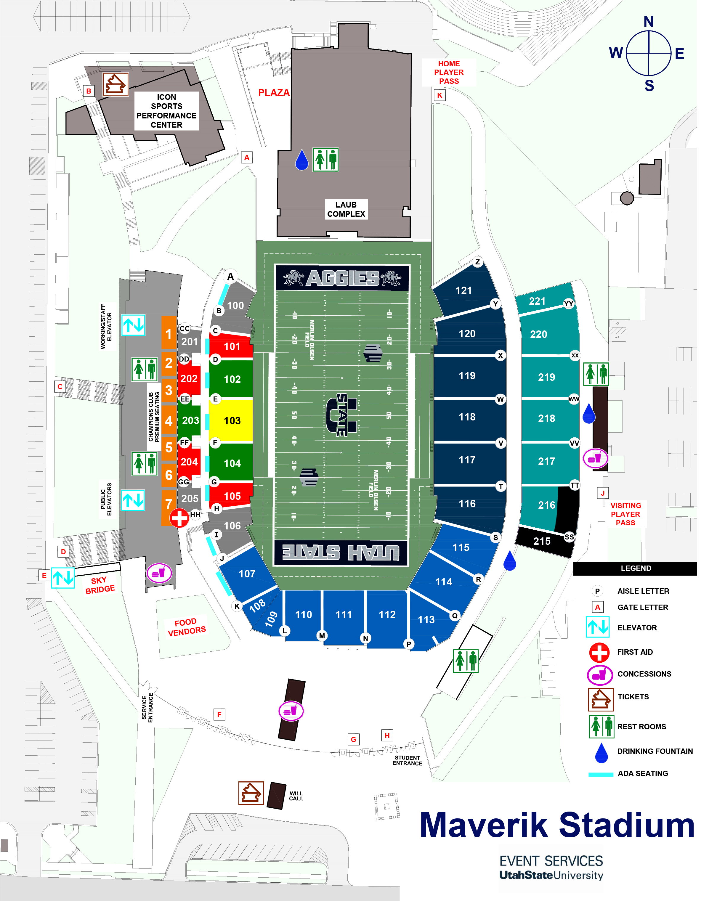 Utah State Football Stadium Seating Chart